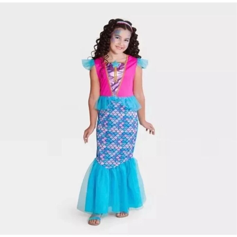 Mystical Waters Mermaid Costume Dress up Girls Large 10-12 NWT